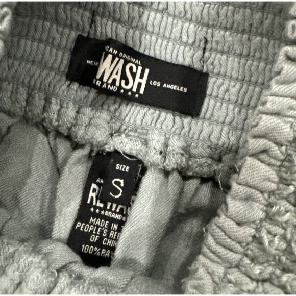 Vintage REWASH Brand Womens Relaxed Fit Olive Green Smocked Waist Pants S - Picture 2 of 8